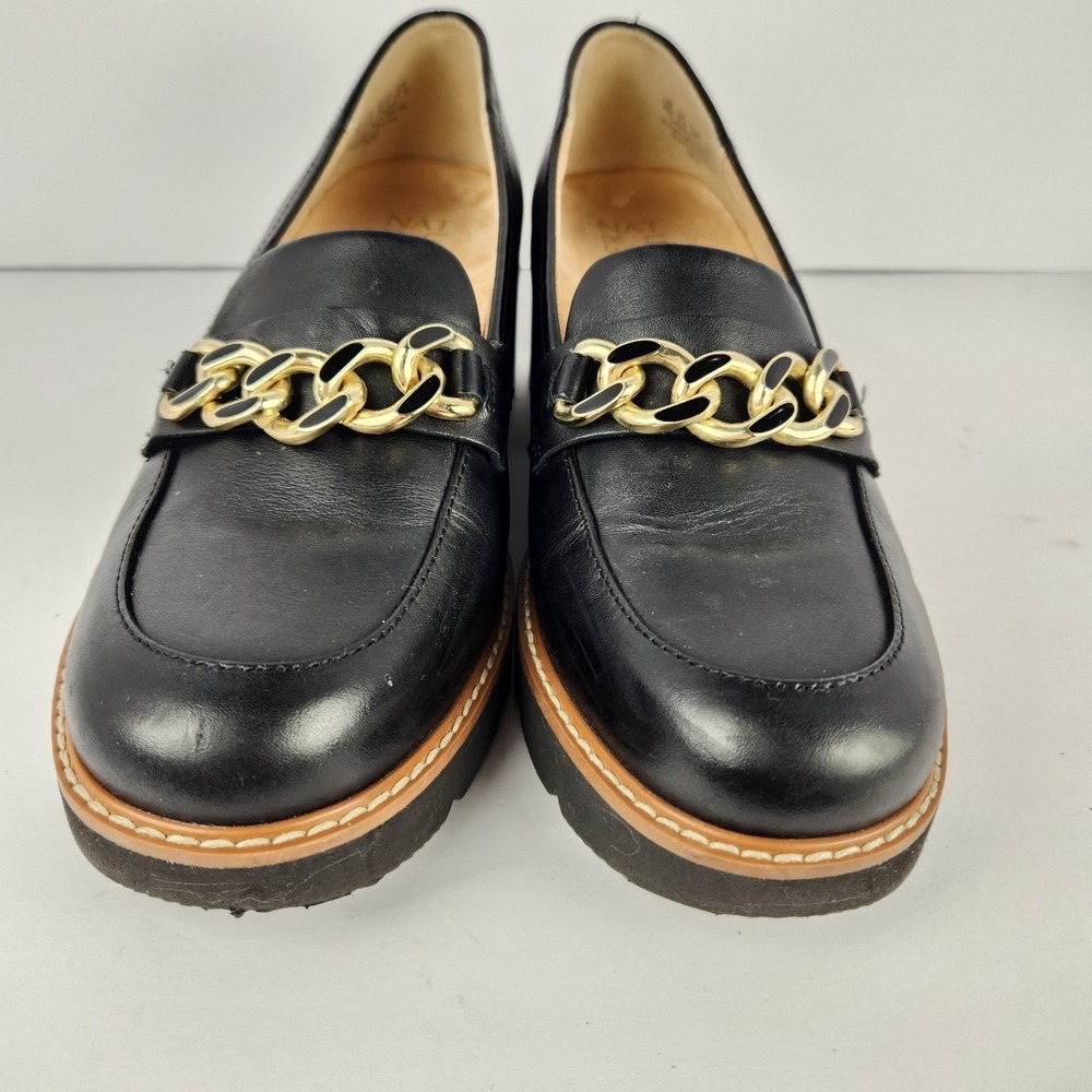 Naturalizer Women's Classy Elegant Dressy Black Leather Loafers Size 8M - Picture 5 of 8